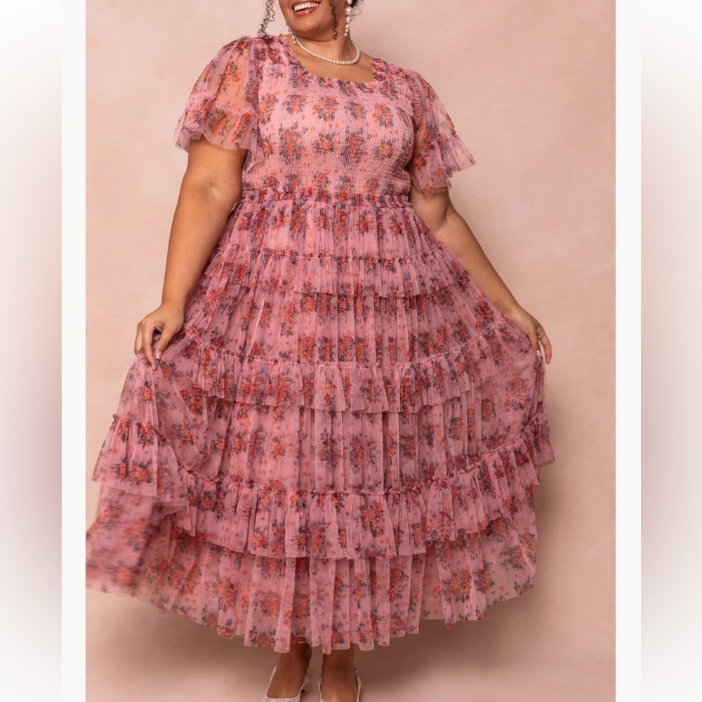 NWT IVY CITY Vienna ruffle floral dress 4x